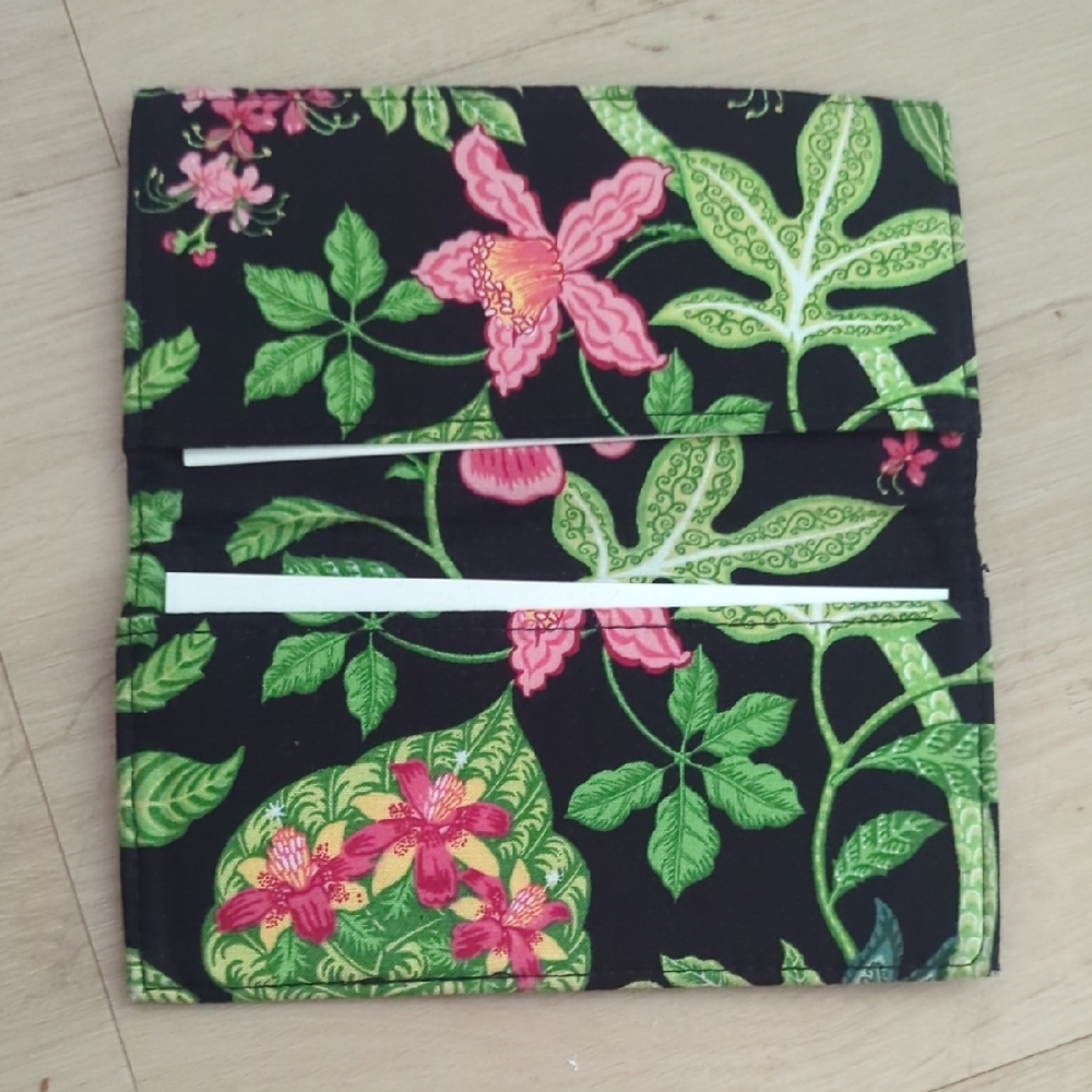 Vera Bradley Black and Pink Floral Wallet - Picture 2 of 2